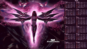 Картинка календари фэнтези calendar девушка крылья