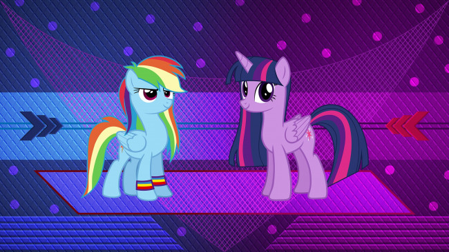 Обои картинки фото мультфильмы, my little pony, фон, пони