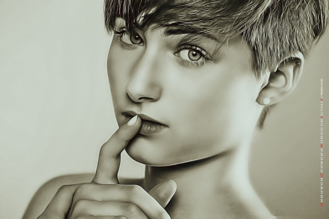 Обои картинки фото календари, компьютерный дизайн, calendar, взгляд, лицо, девушка