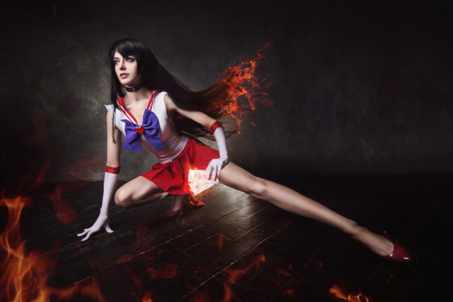 Обои картинки фото разное, cosplay , косплей, платье, фон, девушка, alien orihara