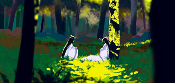 Картинка аниме mo+dao+zu+shi вэй усянь лань ванцзы лес