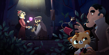 Картинка аниме unknown +другое+ люди животное кусты шпионы сделка