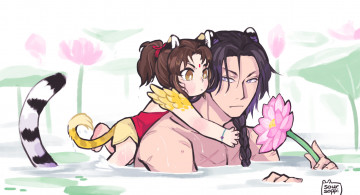 Картинка аниме mo+dao+zu+shi озеро тигр детеныш цзян чэн цзинь лин лотосы