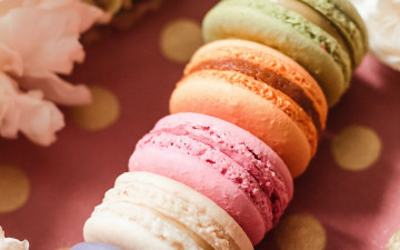 Картинка еда макаруны лакомство печенье