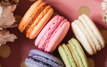 Картинка еда макаруны лакомство печенье