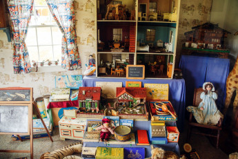 обоя интерьер, детская комната, винтажные, игрушки