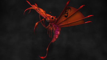 Картинка 3д+графика животные+ animals насекомое