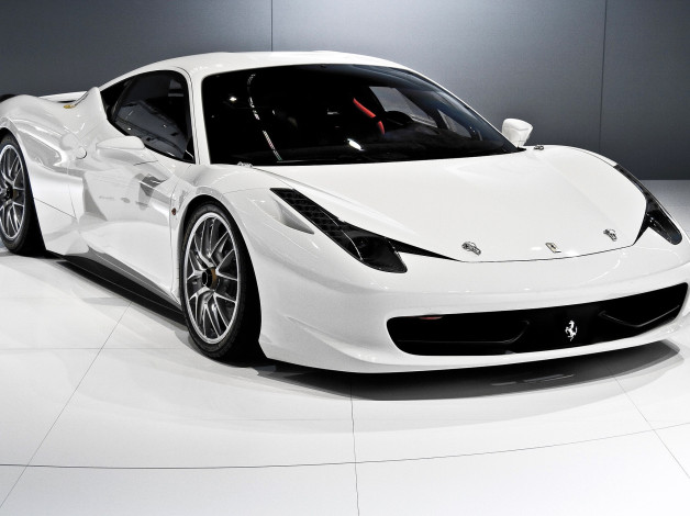 Обои картинки фото ferrari 458 italia, автомобили, ferrari, белый