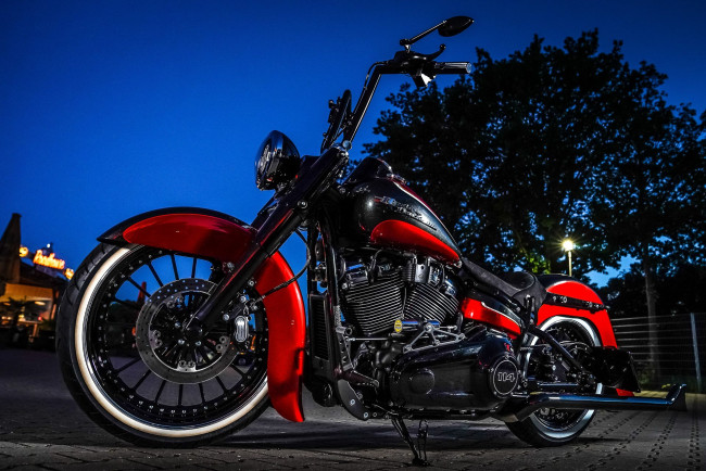 Обои картинки фото харлей, мотоциклы, harley-davidson, мотоцикл, байк, thunderbike, customs