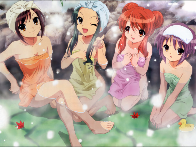 Обои картинки фото аниме, the, melancholy, of, haruhi, suzumiya