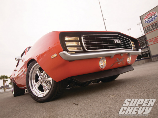 Обои картинки фото 1969, chevy, camaro, hugger, hellion, автомобили