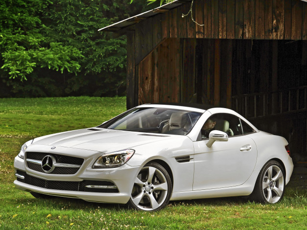 Обои картинки фото mercedes, benz, slk350, us, spec, автомобили