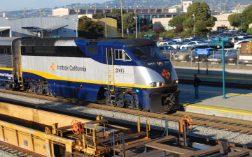 Картинка amtrak техника поезда пассажиры город станция поезд