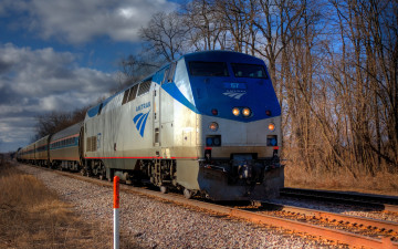 Картинка amtrak техника поезда железная дорога поезд природа