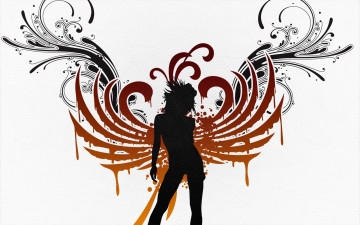 Картинка векторная графика девушка