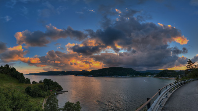 Обои картинки фото природа, реки, озера, озеро, облака