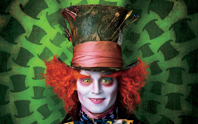 Обои картинки фото алиса, стране, чудес, кино, фильмы, alice, in, wonderland, джонни, депп, в