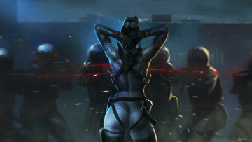 Картинка фэнтези девушки лучи