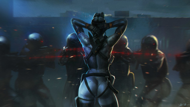 Обои картинки фото фэнтези, девушки, лучи