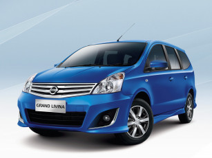 Картинка автомобили nissan datsun autech синий 2013г grand livina