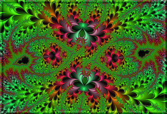 Картинка 3д+графика фракталы+ fractal цвета фон узор