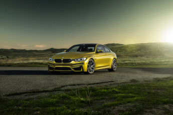 Картинка 2014+bmw+m4++f82+ vorsteiner автомобили bmw тюнинг золотистый сумерки металлик