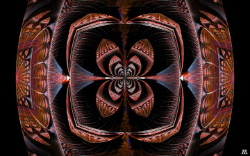 Картинка 3д+графика фракталы+ fractal фон узор цвета