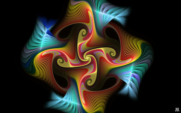 Картинка 3д+графика фракталы+ fractal узор фон цвета