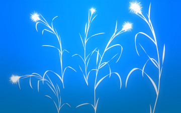 Картинка векторная+графика цветы синий