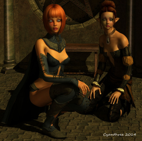 Обои картинки фото 3д графика, эльфы , elves, взгляд, эльфийки