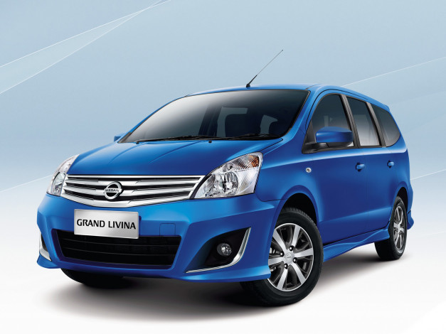 Обои картинки фото автомобили, nissan, datsun, autech, синий, 2013г, grand, livina