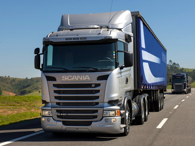 Обои картинки фото автомобили, scania, r440, 2013г, streamline, 6x4