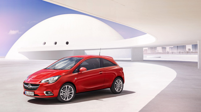 Обои картинки фото 2015 opel corsa, автомобили, opel, corsa, красный
