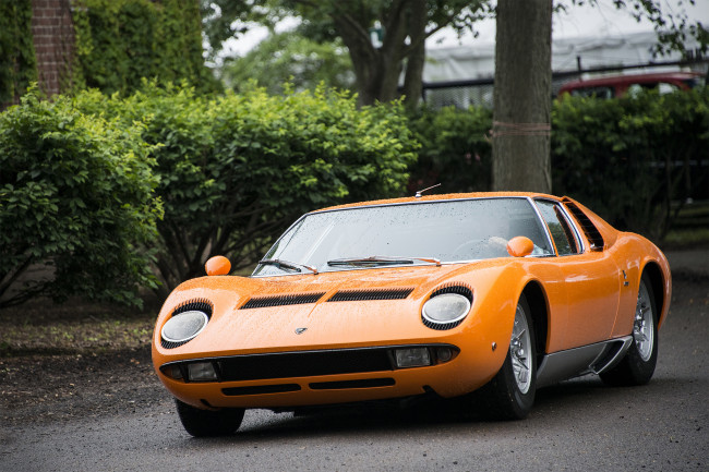 Обои картинки фото lamborghini miura s coupe,  1970 , автомобили, lamborghini, автопробег, выставка, автошоу