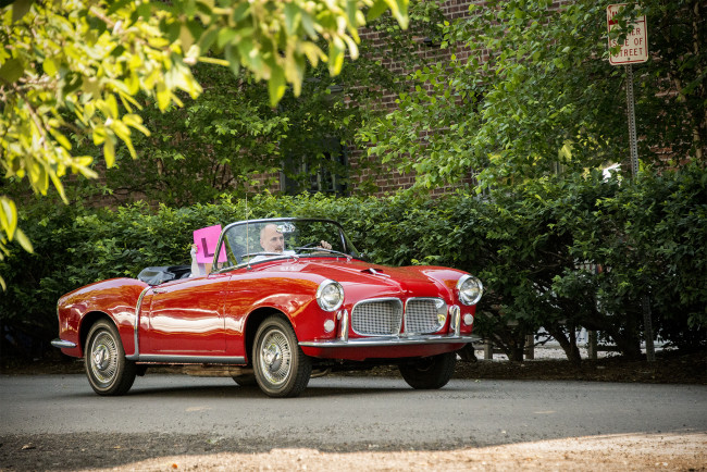 Обои картинки фото fiat 1200 tv transformabile convertible,  1959, автомобили, fiat, автопробег, выставка, автошоу