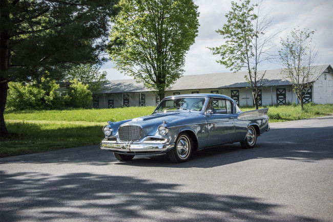 Обои картинки фото studebaker golden hawk, автомобили, studebaker, автопробег, выставка, автошоу