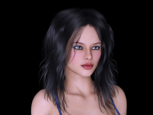обоя 3д графика, портрет , portraits, девушка, взгляд, фон