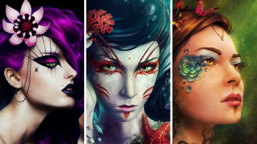 Картинка фэнтези девушки взгляд фон лицо