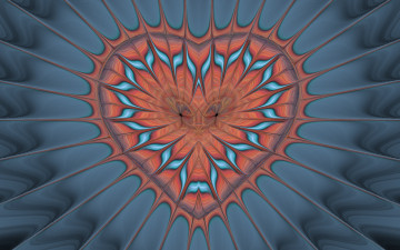 Картинка 3д+графика фракталы+ fractal узор фон цвета