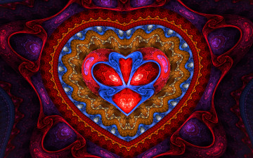 Картинка 3д+графика фракталы+ fractal узор фон цвета