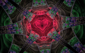 Картинка 3д+графика фракталы+ fractal узор фон цвета