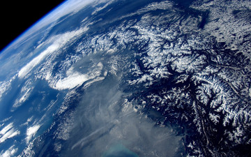 Картинка космос земля океан облака