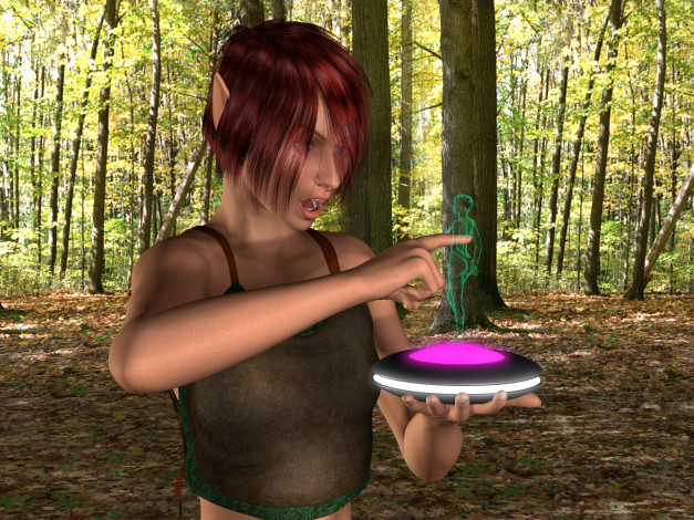 Обои картинки фото 3д графика, эльфы , elves, эльфийка, взгляд, фон