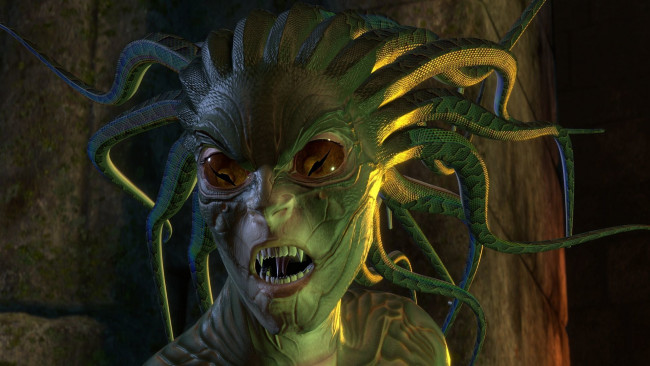 Обои картинки фото фэнтези, существа, медуза