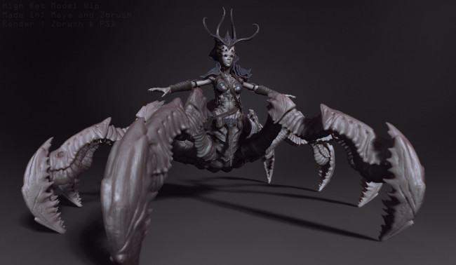 Обои картинки фото 3д графика, _science fiction, паук, кастаника