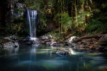 Картинка природа водопады водопад река лес