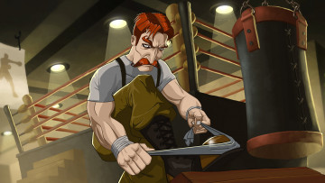 Картинка punch-out видео+игры фон мужчина