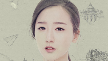 Картинка рисованное люди фон взгляд девушка