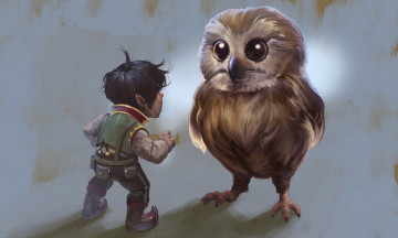 Картинка фэнтези существа gary laib fantasy сова арт грамкин