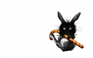 Картинка рисованное минимализм гирлянда кролик